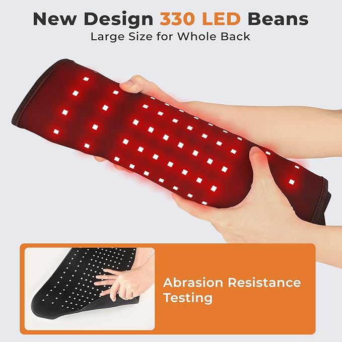 Red Light Therapy for Body, 31.5''× 14.2'' Eligible Red Light Therapy Pad, Dual Chip Grade 330 LEDs 660nm & 850nm Light Therapy Mat with Timer Remote Control