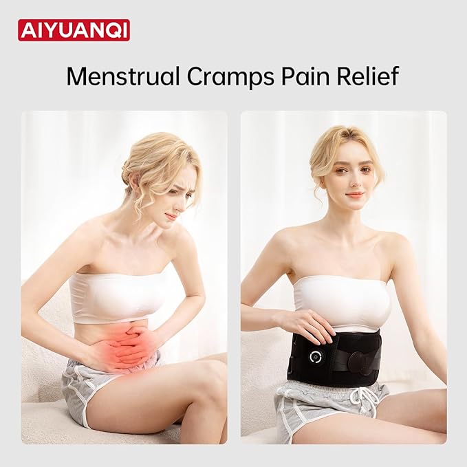 Cordless Heating Pad for Back Pain Relief, Portable Graphene-Infused Heating Pad with 5000mAh Power Bank for Pain Relief/Muscle Relax/Period Cramps, Spring Outdoor Essential