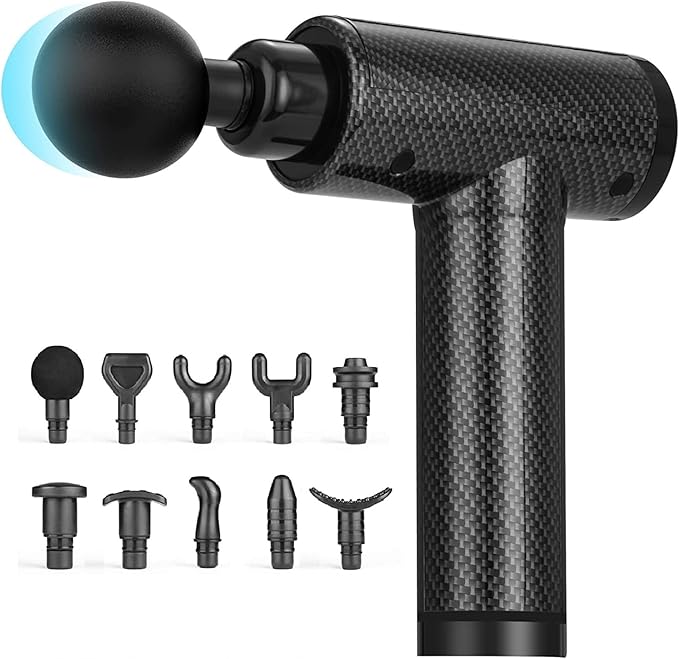 Massage Gun Deep Tissue, Muscle Percussion Back Neck Head Handheld Hammer Massager