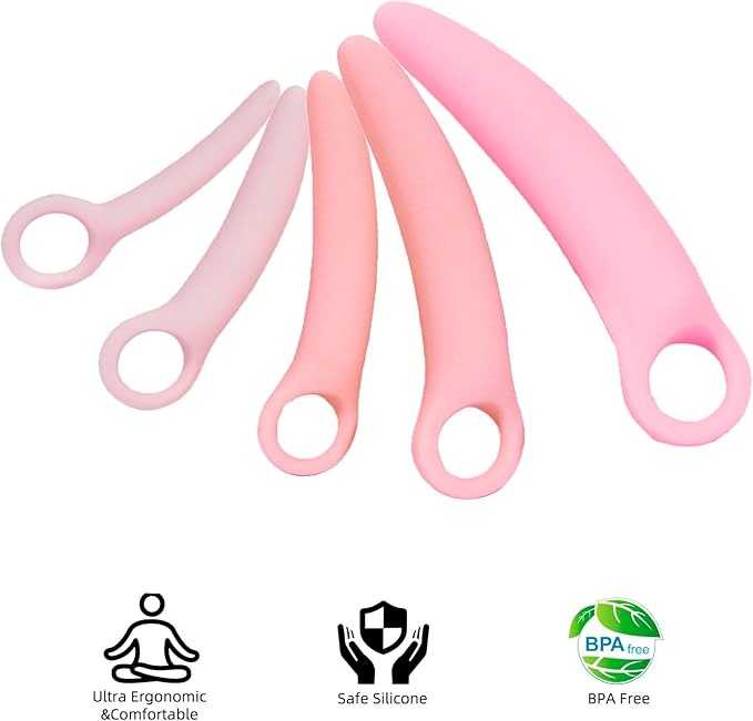 Silicone Pelvic Floor Muscle Exerciser Trainer Set - Pink