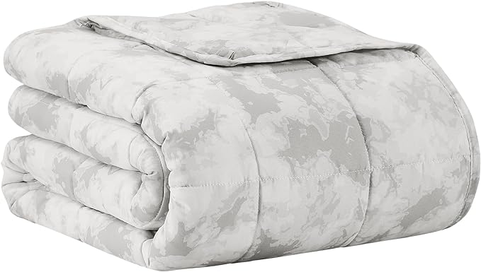 L'AGRATY Weighted Blanket - 60"x80" 20lbs Cooling Breathable Heavy Blanket Microfiber Material with Glass Beads for Adult All-Season Summer Fall Winter Soft Thick Comfort