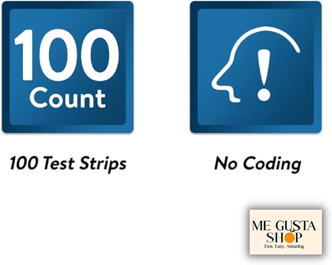 ReliOn Prime Blood Glucose Test Strips, 100 Ct + me Gusta Sticker