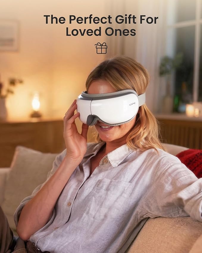 RENPHO Eye Massager with Heat, Mothers Day Birthday Gifts for Mom Women Men Her, FSA Eligible HSA Eye Mask for Migraine Relief,Sleep Mask for Dry Eyes Relax, Reduce Strain for Men Dad Eyeris 1