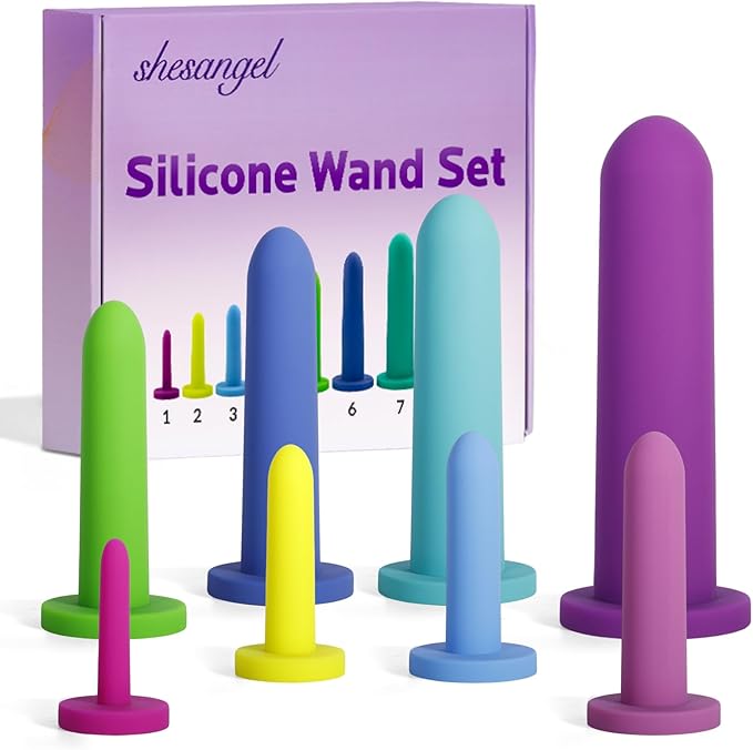 Pelvic Floor Trainer Kit: Silicone Wand Set with Soft & Flexible Design for Gentle Progression, 8 Different Sizes