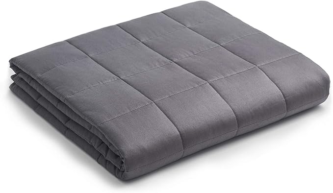 YnM Weighted Blanket,Heavy 100 Percent Oeko-Tex Certified Cotton Material(Dark Grey, 80''x87'' 30lbs), Two Persons(140~240lb) Sharing Use on Queen/King Bed | A Duvet Included