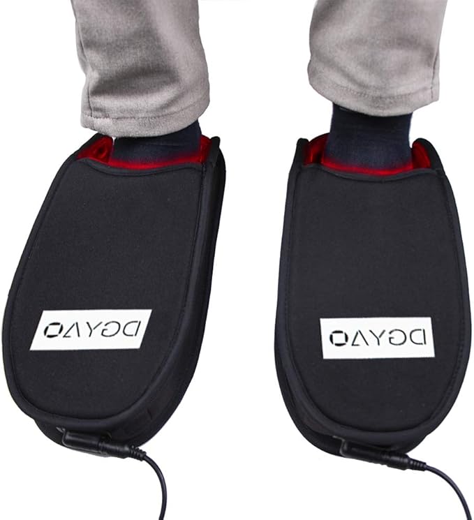 DGXINJUN Red & Infrared Light Therapy Devices LED Pad Foot Pain Relief Slipper for Feet Toes Instep (Two Pads Set）