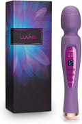 Cordless Wand Massager 12 Speed Magnetic Rechargeable Strong Power Toy with LED Indicator Luvkis Waterproof Power Wand for Muscle Aches & Sport Recovery-Grape Purple…
