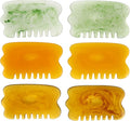 Healifty 6pcs Multifunctional Gua Sha Scraping Comb Scalp Massager Massage Tool for Head Legs and Muscle Relaxation Improves Relieves Stress and Pain