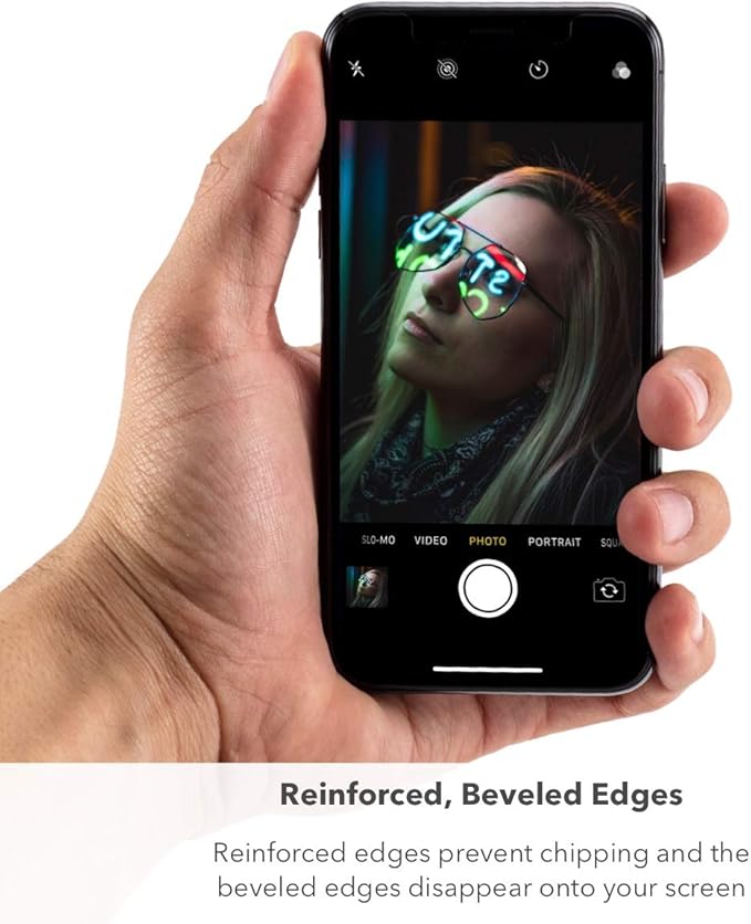 ZAGG Glass Elite Screen Protector - Made for Apple iPhone 11 Pro Max and Xs Max- Case Friendly Screen - InvisibleShield - Impact & Scratch Protection (200103914)