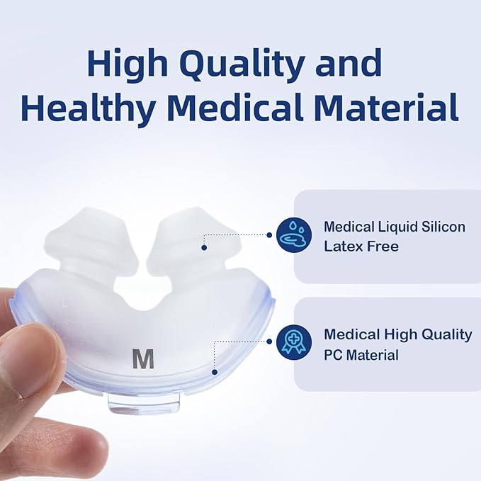 3 Packs Replacement Nasal Pillow Cushion for ResMed AirFit P10, Compatible with Original Airfit P10 Frame, Replacement Silicone CPAP Supplies, Reliable Seal & Lighter Weight, Medium