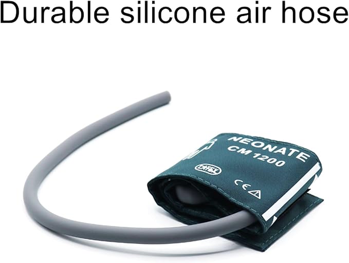 Universal NIBP Cuff with BP12 Connector for Neonate, 6-11 cm Reusable Single Tube Nylon Replacement BP Cuff with Inner Airbag for Blood Pressure Monitor Machine