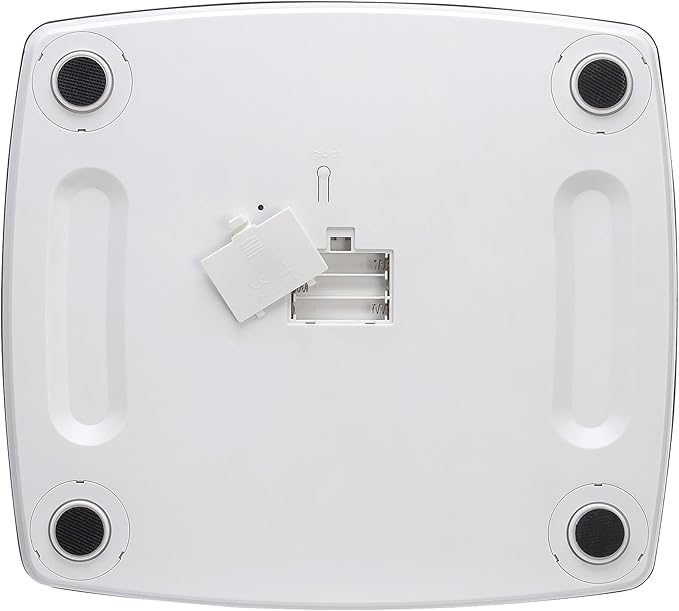 Taylor Digital Scales for Body Weight, Extra high 440 LB Capacity, Unique Blue LCD, Bright White Finish Extra LargePlatform, 12.2 x 13.5 Inches, White