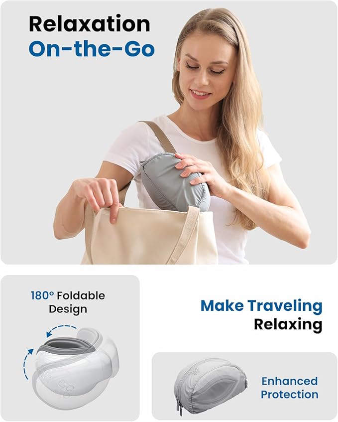 BOB AND BRAD Eye Massager with Heat and Cooling, EyeOasis 3 Eye Massager for Migraine FSA Eligible/HSA Eligible, Heated Headache Massager for Dry Eye Relief, Temple Massagers for Stress Relief