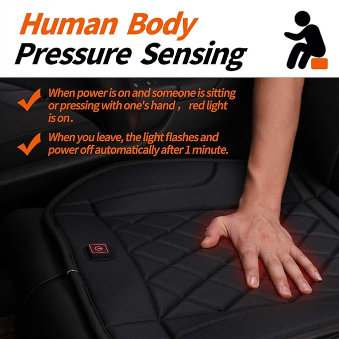Heated Seat Cushion with Pressure-Sensitive,Heating Chair Pad for Home, Office and More