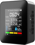 Air Quality Monitor Indoor, Professional Portable CO2 Detector, TVOC HCHO Humidity Temperature Meter, Air Quality Tester Analyzer for Office Car