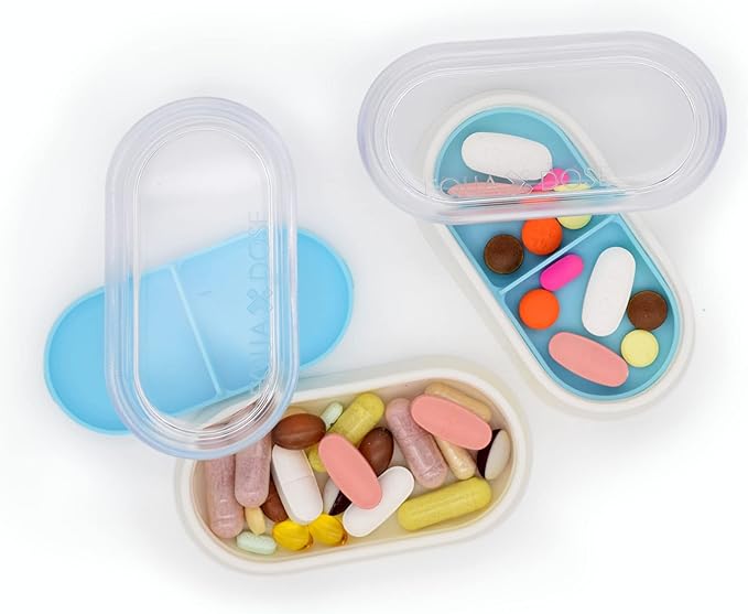 EQUADOSE Weekly Pill Organizer, Extra Large 7-Day Vitamin Jumbo Case with Removable Pods, Oversized Medication Carrier for Easy Travel and Daily Health Management, Travel-Friendly