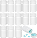 20pcs Medicine Pill Bottle Empty Plastic Capsule Case Reagent Bottle Powder Medicine Pill Container with Screw Cap for Home Travel Outdoor 50ml