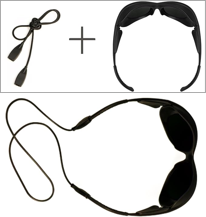 Wrap-around Design 2-Pack Welding Goggles Eye Protective Safety Glasses for Welders with Black Lens Anti-Flog Anti-glare Anti-shock Welding Glasses