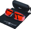 JILERWEAR Wavelength 180nm-540nm Laser Safety Glasses for 405nm, 445nm, 450nm,520nm,532nm Laser Light,Yag, Blue, Green Laser and UV Light Eye Protection Fit Dazzling Lasers, Like Engraving Machines