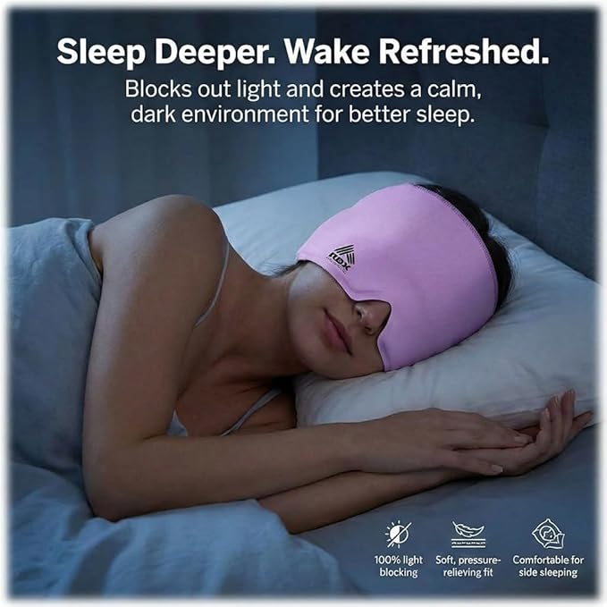 RBX Migraine Relief Cap Hot and Cold Headache Relief Cap Gel Mask, Hangover Headache Relief