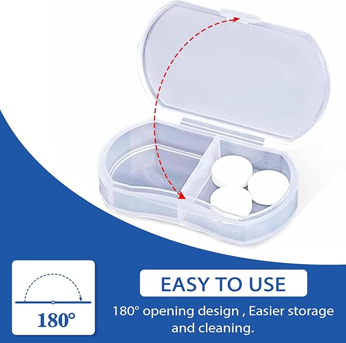 24PCS Pill Case Organizer Pocket Small Pill Holder, Daily AM & PM containers, Medicine Holder, Ideal for Medication, Vitamin, Supplement, Perfect for Travel, Ideal for Purse