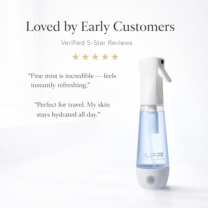 Nano Mist Spray Bottle for Face & Hair – Hydrogen Water Facial Mister, Portable Hydrating Skin Care Tool for Glowing Skin