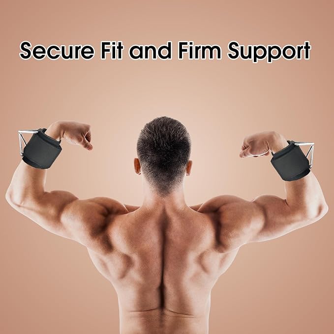 Adjustable Wrist Cuffs for Cable Machine, Neoprene Padded Straps, 2 Pack Comfortable Wrist Strap, Fitness Strength Training Equipment Workouts for Men Women
