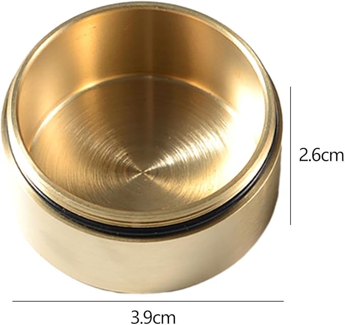 Brass Pill Case Round Pill Box Practical Coin Holder Dustproof Sealed Container Travel Pill Organizer for Jewelry Outdoor