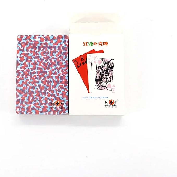 1 Set Red/Green Poker Anti-Suppression Vision Amblyopia Strabismus Trainer Traning Tools