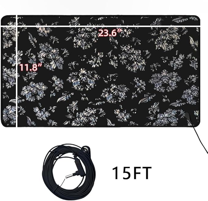Grounding Mat for Feet, 11.8x23.6in Grounding Pad Earth Mat with 15ft Cord for Better Sleep