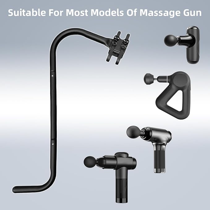 Massage Gun Holder Shoulder Neck Back Handheld Self Massage Gun Mount Compatible with Most Massage Guns Professional Grade Design for Hard to Reach Areas - Gift for Women & Men