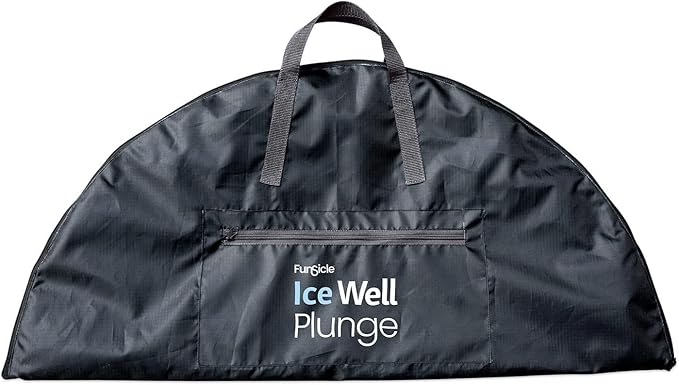 Funsicle Ice Well Cold Plunge Tub, Portable Recovery Ice Bath, for Athletes & Adults, 80 Gallon Triple Layer Outdoor Plunge Pool with Thermometer, Cover & Storage Bag