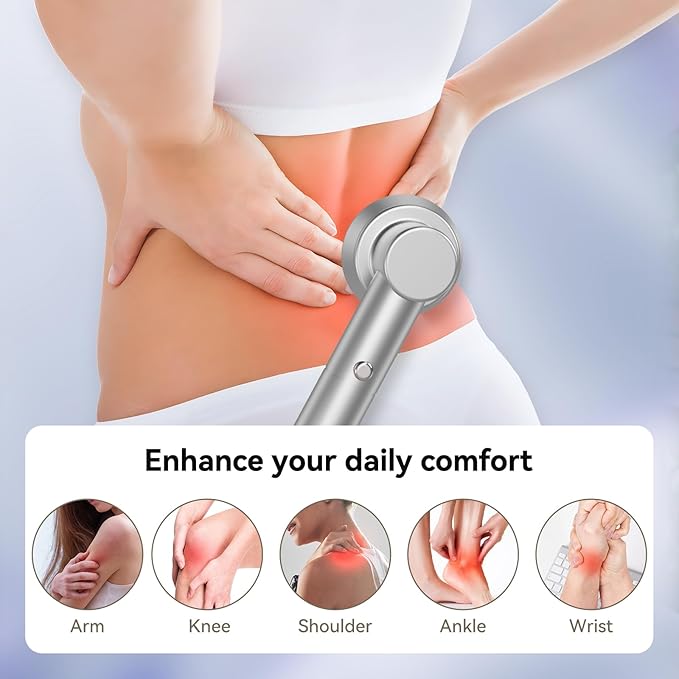 Handheld Red Light Device with Stand, Red & Infrared LED Wellness Device with 3 Modes & Timer, Near-Infrared Red Light Wand for Body, Knee, Feet, Back, Muscle, Joints
