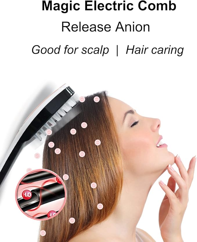 Scalp Massager, Electric Scalp Massage Brush, Hair Massage Brush, Electric Head Scratcher, Massage Comb with Soft Rubber