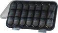 Moisture-Proof Weekly Pill Organizer, 3 Times a Day Large Capacity 7-Day Travel Pill Box with Labels, Double Protection Daily Medicine Container for Vitamins/Supplements - Black