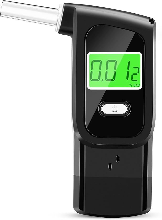 2026 Upgraded Breathalyzer, Breathalyzers for Alcohol with LCD Digital Display, Portable Alcohol Breathalyzer Tester for Home Use(10 Mouthpieces)