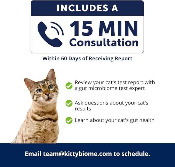 AnimalBiome Cat Gut Health Test – KittyBiome At Home Stool Testing Kit, Feline Fecal Analysis for Digestive Issues, Diarrhea & Allergy Insights w/Personalized Report & Custom Plan (Cats in US)