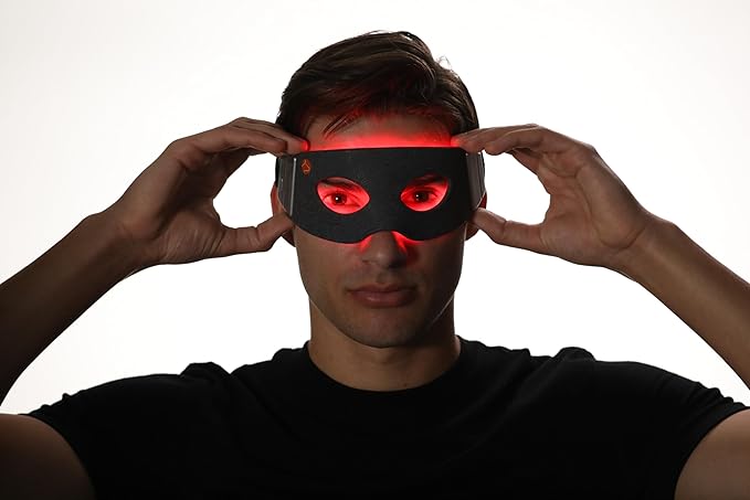 Red Light Eye Mask - Reduce Dark Circles & Wrinkles, Red Light Therapy for Under-Eye Treatment & Rejuvenation, Anti-Aging, Boost Collagen - Only 3 Minutes a Day