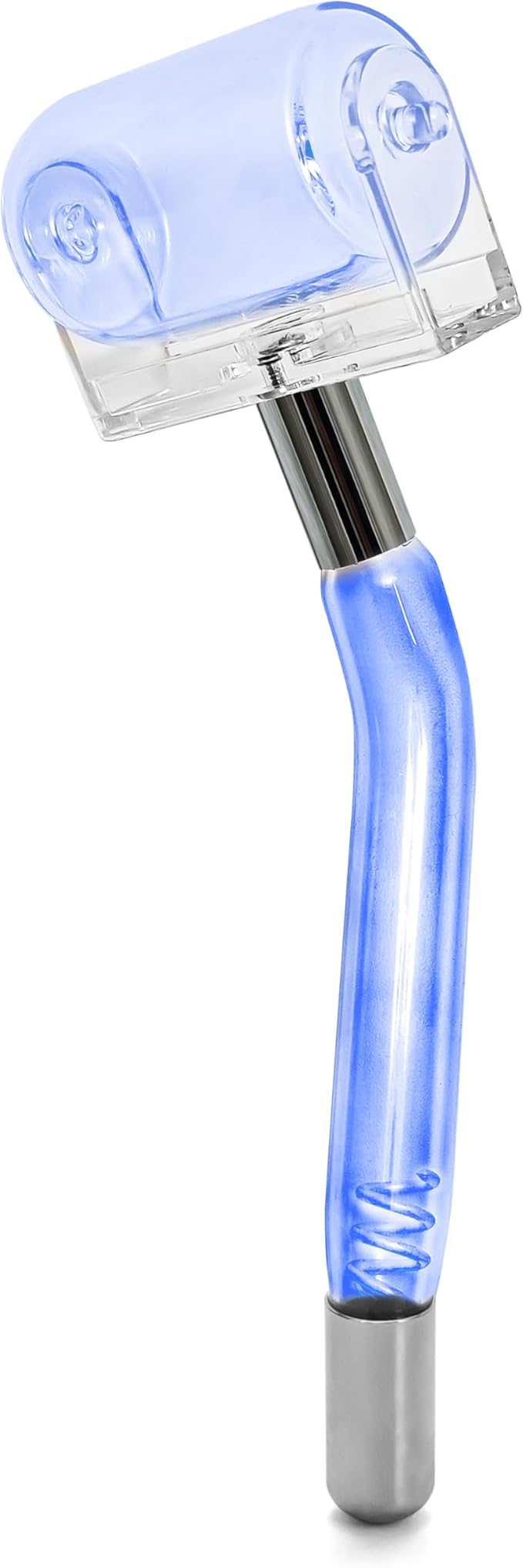 Electrode Wand Glass Tube Handheld Spare Parts Light Therapy Wand Spare Glass Attachment for Hi Frequency Facial Device Elitzia ETHG01B（Blue Roller）