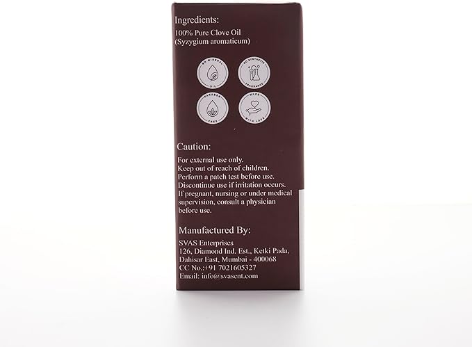 100% Pure Essential Oil | Premium Grade | Made in India (1 Fl Oz | 30 ML, Clove)