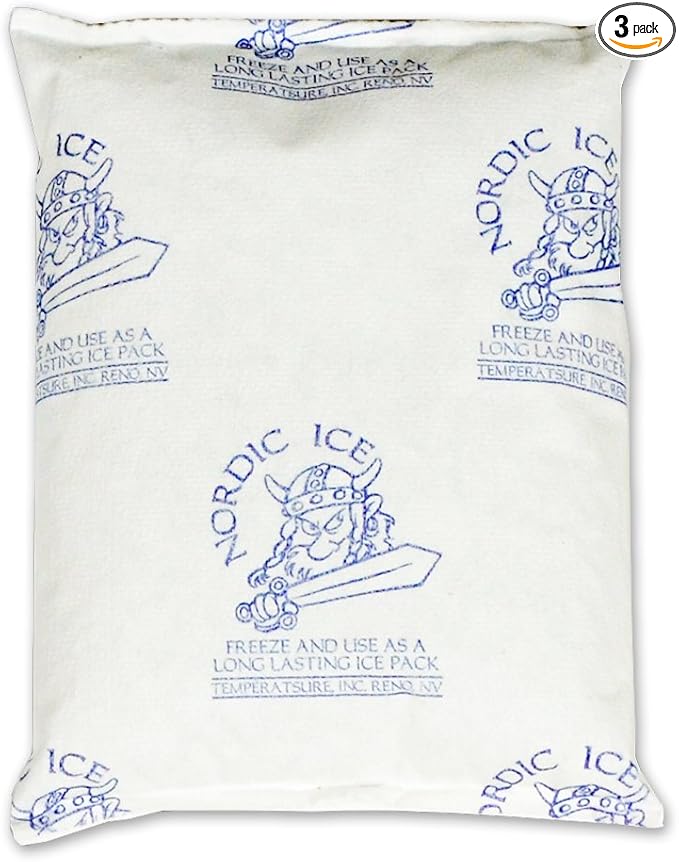 Nordic Ice NOR1038 No-Sweat Reusable Long-Lasting Gel Pack, 16 oz. (Pack of 3)