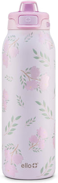 Ello Pop & Fill Insulated Stainless Steel Water Bottle with Quick Fill Lid, Leakproof Locking, Sip or Chug Spout, BPA-Free, Double Wall Vacuum Insulated for Sports, Travel & School- 22oz / 32oz / 40oz