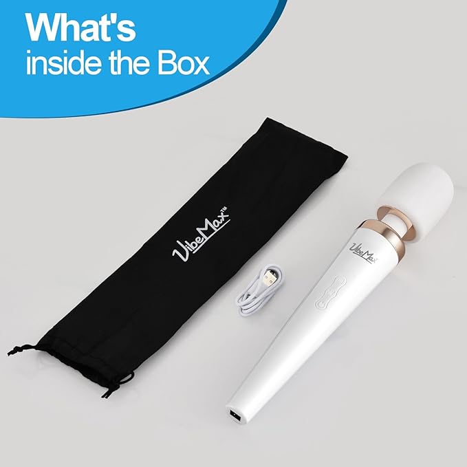 Powerful Handheld Back Massager with Strong Vibration, Personal Therapy Massager for Sports Recovery, Muscle Aches (White)