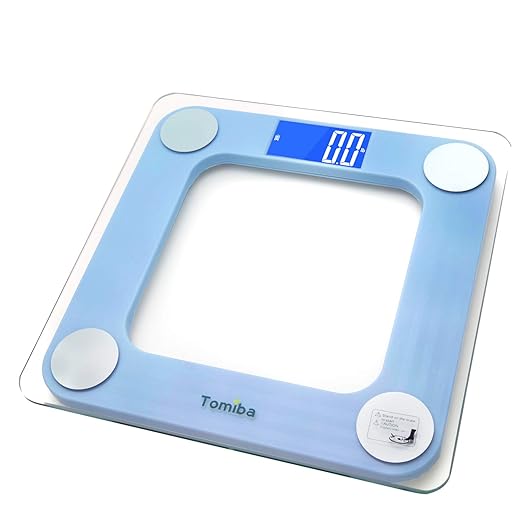 550 Pounds Bathroom Scale High Precision Digital Body Weight with Step-On Technology and Easy-to-Read Backlit LCD