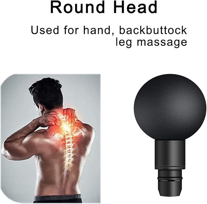 Massage Gun Heads for Hypervolt Go, Replaceable Massager Gun Attachment Different Muscle Massager Heads Deep Tissue Percussion Plug and Play Salon Tools Home Pain Relief New Upgrade Massage Head