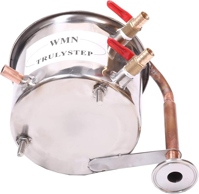 2 Pots Stainless Steel Still 8Gal/30Liters Water Alcohol Distiller Home Brew Kit Wine Making Supplies for DIY Brandy Whisky Vodka Distilled Water, Silver