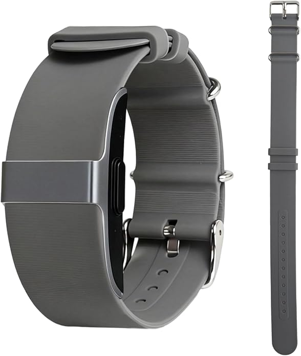 Silicone Loop Strap Compatible with Hume Health Band, Soft Silicone Replacement Band Adjustable Clasp Buckle Closure Strap Wristband for Fitness Tracker & Activity Monitor