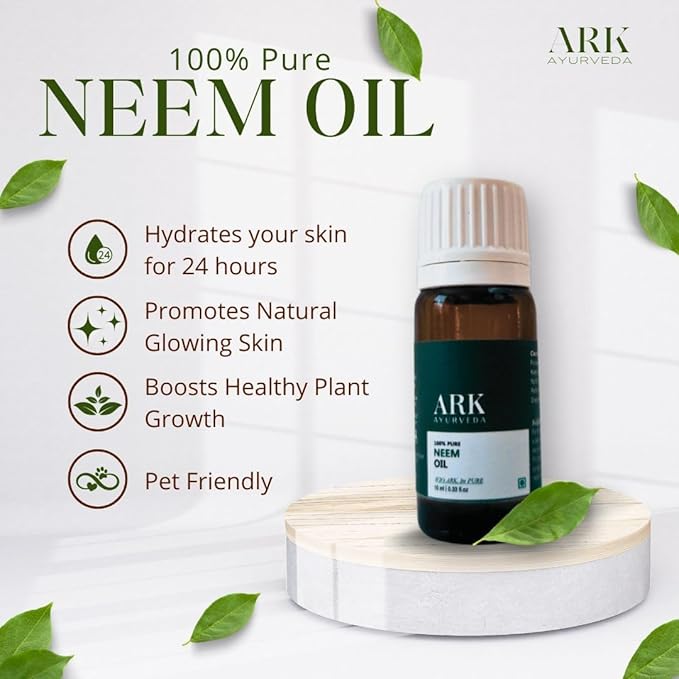 100% Pure Essential Oil | Premium Grade | Made in India (0.33 Fl Oz | 10 ML, Neem)