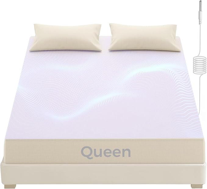 Grounding Sheets Queen Size, Earthing Fitted Sheets, 95% Cotton 5% Pure Silver Fiber, Grounded Sheets with Grounding Cord, Conductive Earthing Bed Sheet Grounding Cover for Better Sleep (Beige, Queen)
