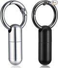 2 PCS Small Pill Case Micro Keychain Pill Holder Portable Waterproof Container Tiny Pocket Medicine Organizer with Keyring for Travel Purse Pocket Handbag Outdoor